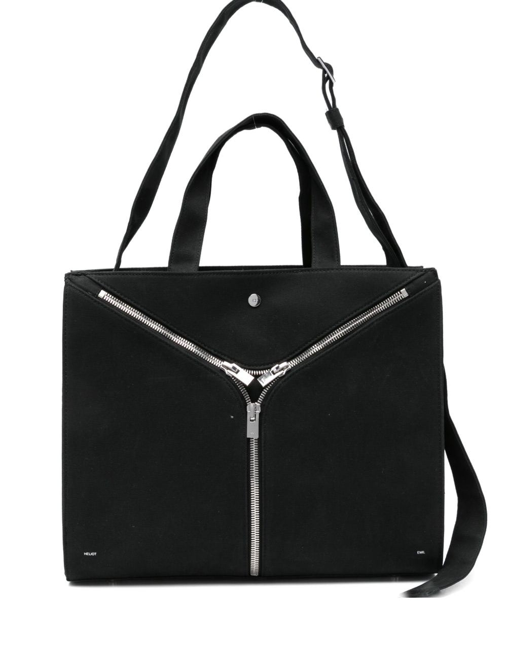 Borsa tote con dettaglio zip in nero HELIOT EMIL - uomo 