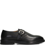 Mocassini in pelle con fibbia in nero Henderson baracco - uomo 