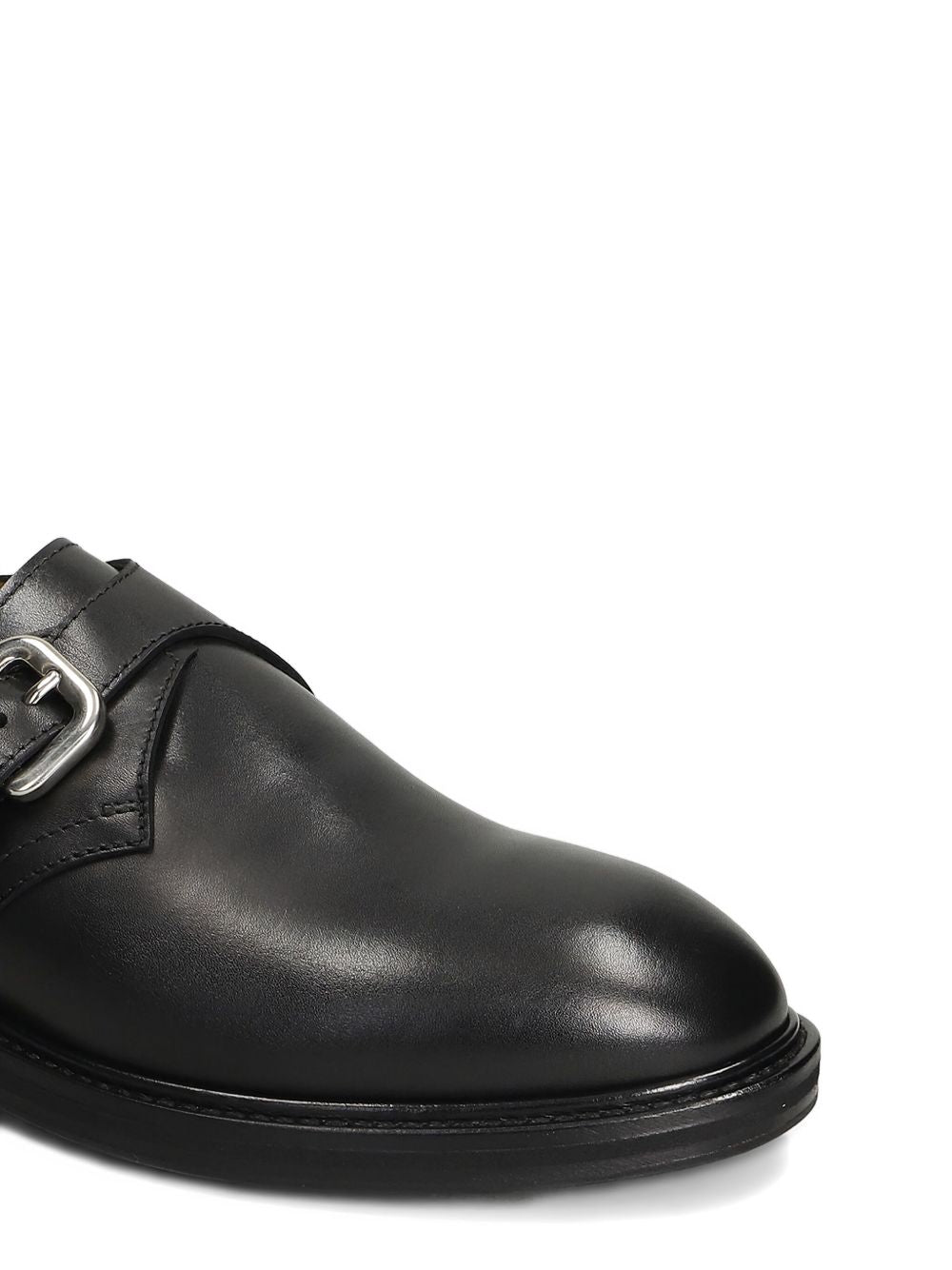 Mocassini in pelle con fibbia in nero Henderson baracco - uomo 