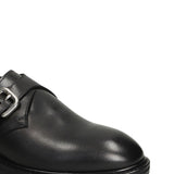 Mocassini in pelle con fibbia in nero Henderson baracco - uomo 