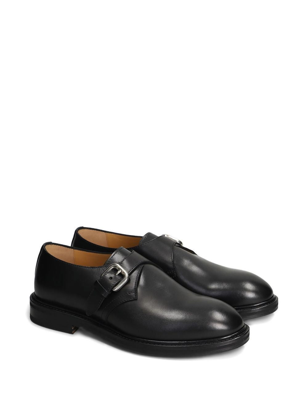 Mocassini in pelle con fibbia in nero Henderson baracco - uomo 