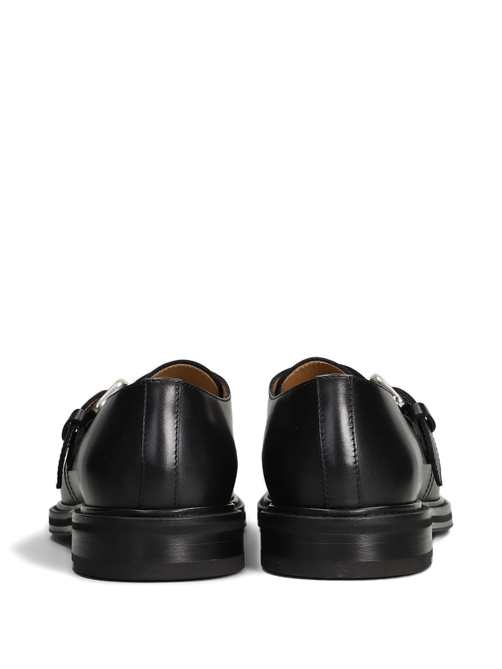 Mocassini in pelle con fibbia in nero Henderson baracco - uomo 