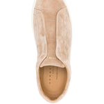 Sneakers in suede senza lacci in beige 