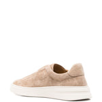 Sneakers in suede senza lacci in beige 