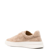 Sneakers in suede senza lacci in beige 