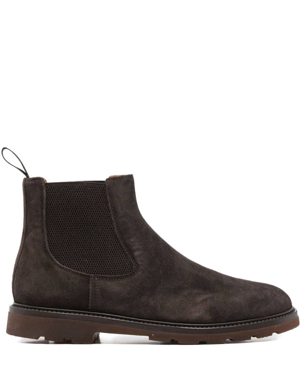 Stivaletti chelsea in suede in marrone Henderson baracco - uomo 