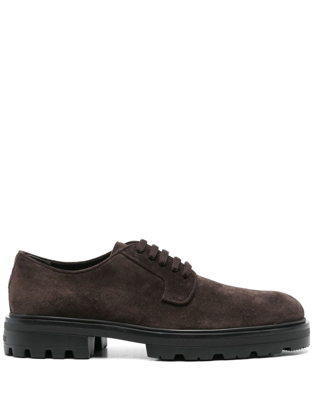 Derby strigate in suede in marrone Hogan - uomo 