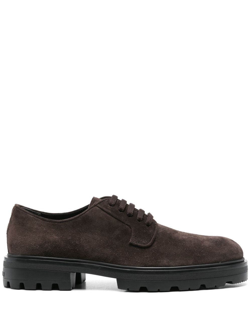 Derby strigate in suede in marrone Hogan - uomo 