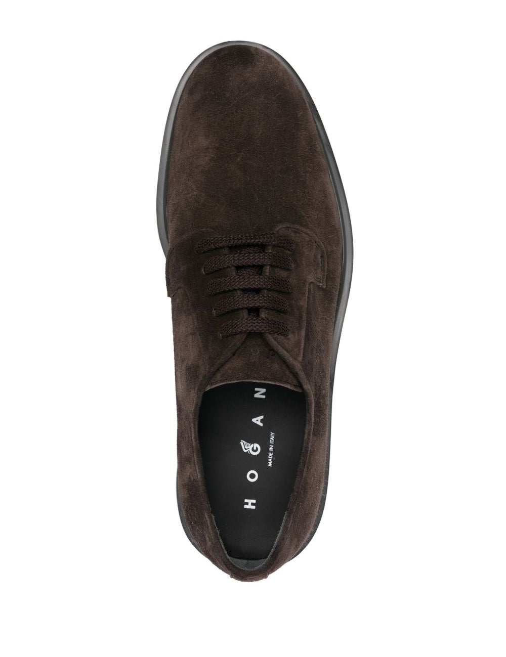 Derby strigate in suede in marrone Hogan - uomo 
