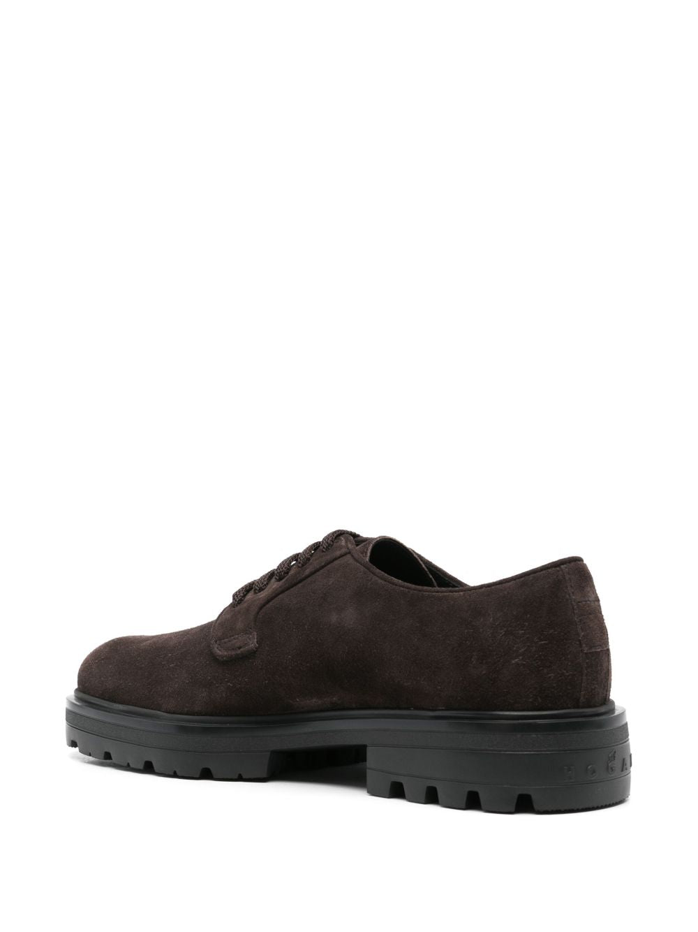 Derby strigate in suede in marrone Hogan - uomo 
