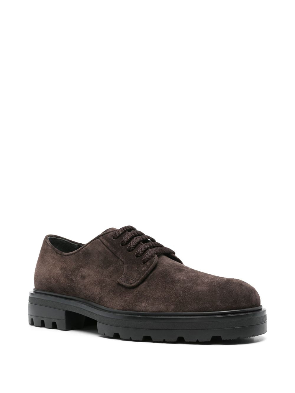 Derby strigate in suede in marrone Hogan - uomo 