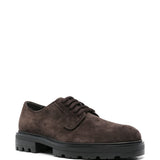 Derby strigate in suede in marrone Hogan - uomo 