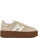Sneakers h681 con suola alta in beige Hogan - donna 