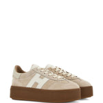 Sneakers h681 con suola alta in beige Hogan - donna 