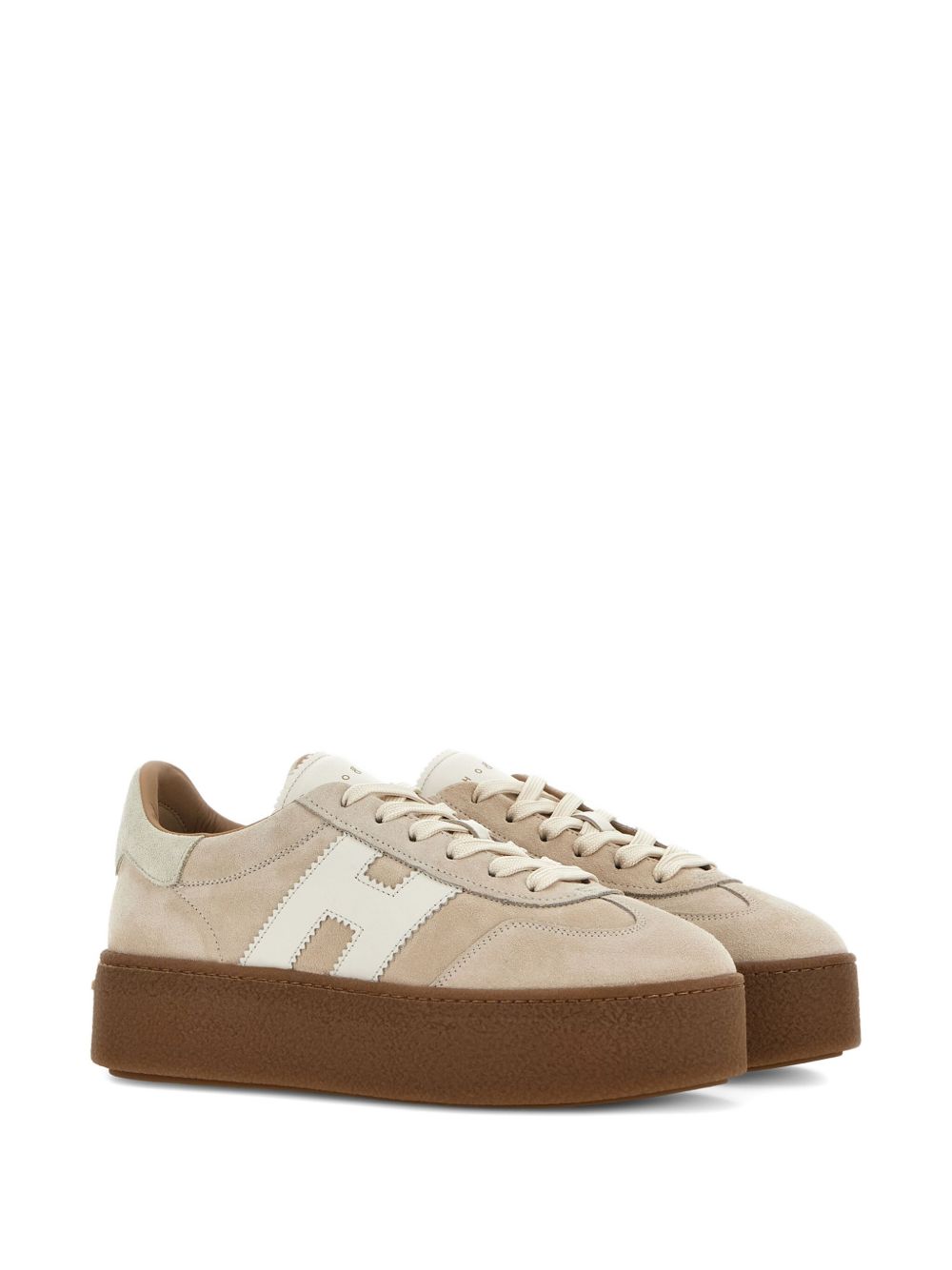 Sneakers h681 con suola alta in beige Hogan - donna 