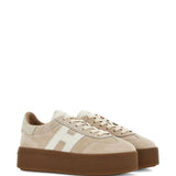Sneakers h681 con suola alta in beige Hogan - donna 