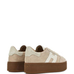 Sneakers h681 con suola alta in beige Hogan - donna 