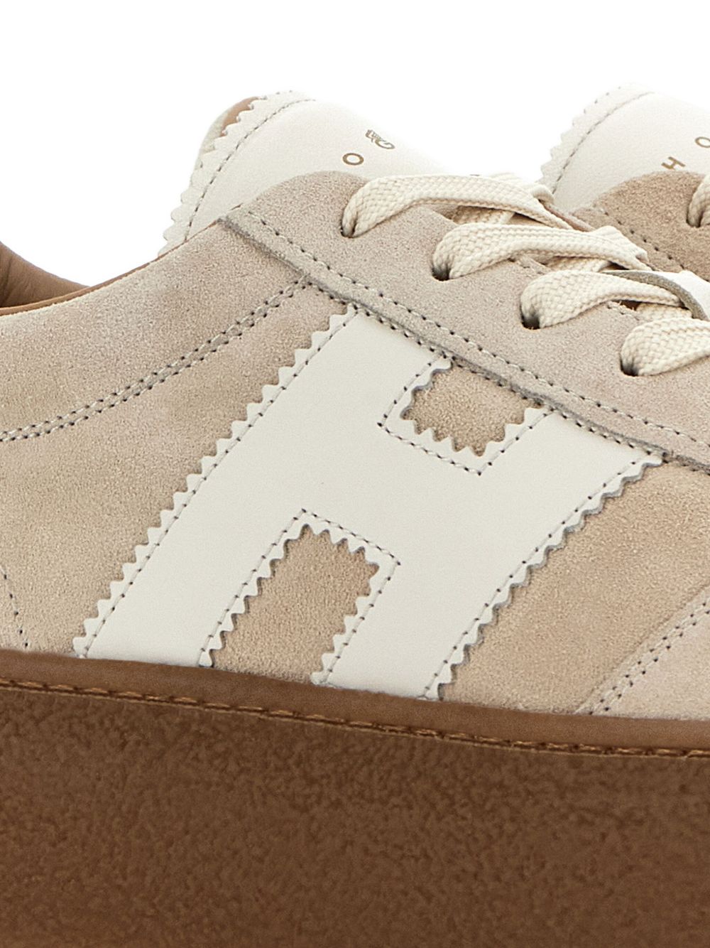 Sneakers h681 con suola alta in beige Hogan - donna 