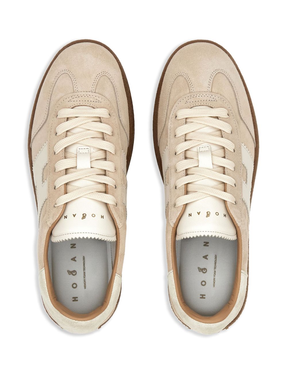Sneakers h681 con suola alta in beige Hogan - donna 