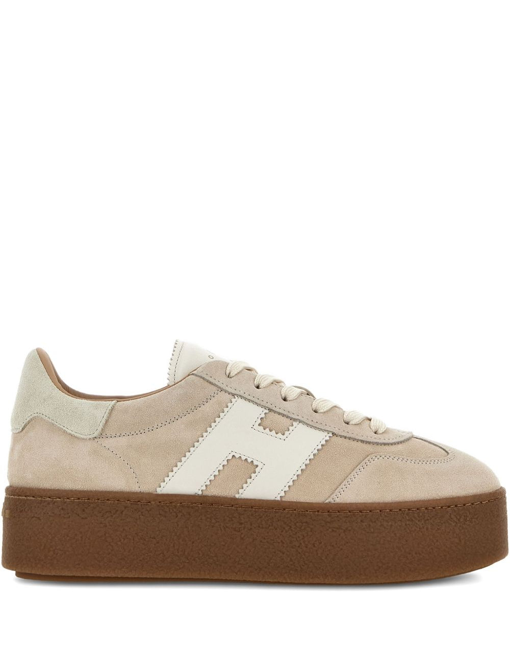 Sneakers h681 con suola alta in beige Hogan - donna 
