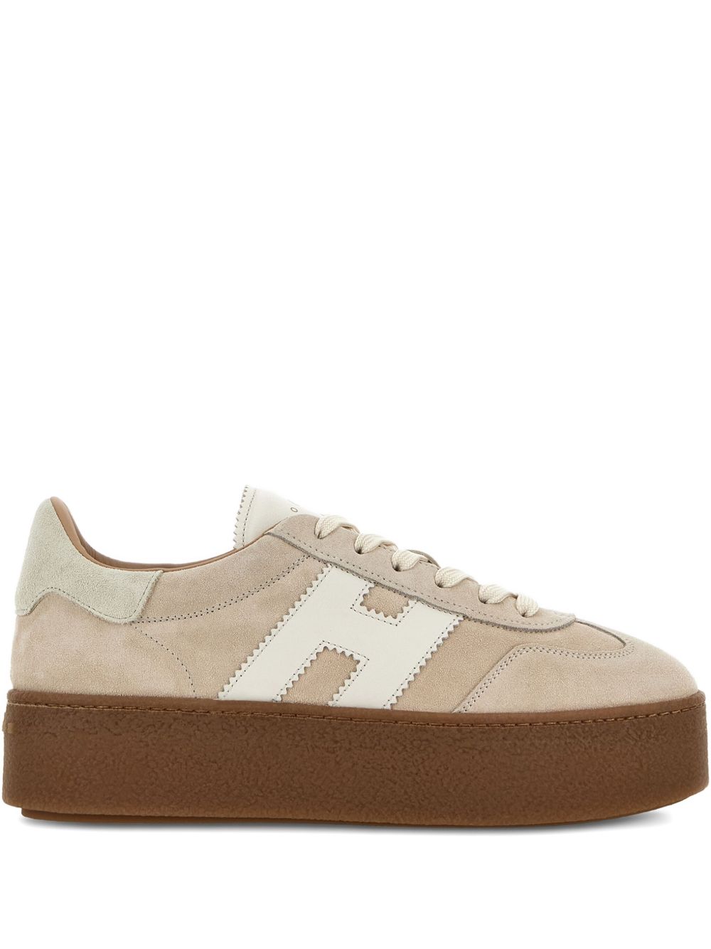 Sneakers h681 con suola alta in beige Hogan - donna 