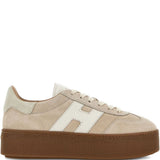 Sneakers h681 con suola alta in beige Hogan - donna 