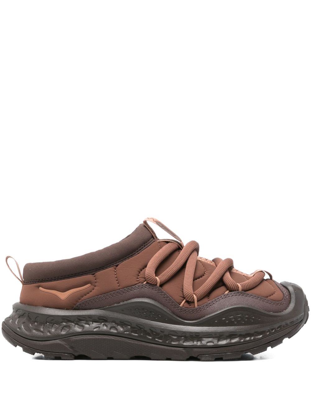 Sneakers slip-on imbottite in marrone 