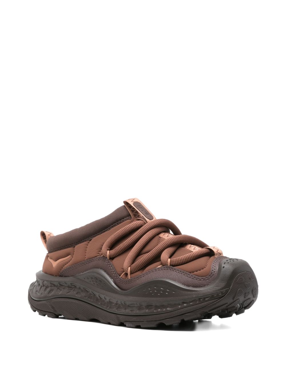 Sneakers slip-on imbottite in marrone 