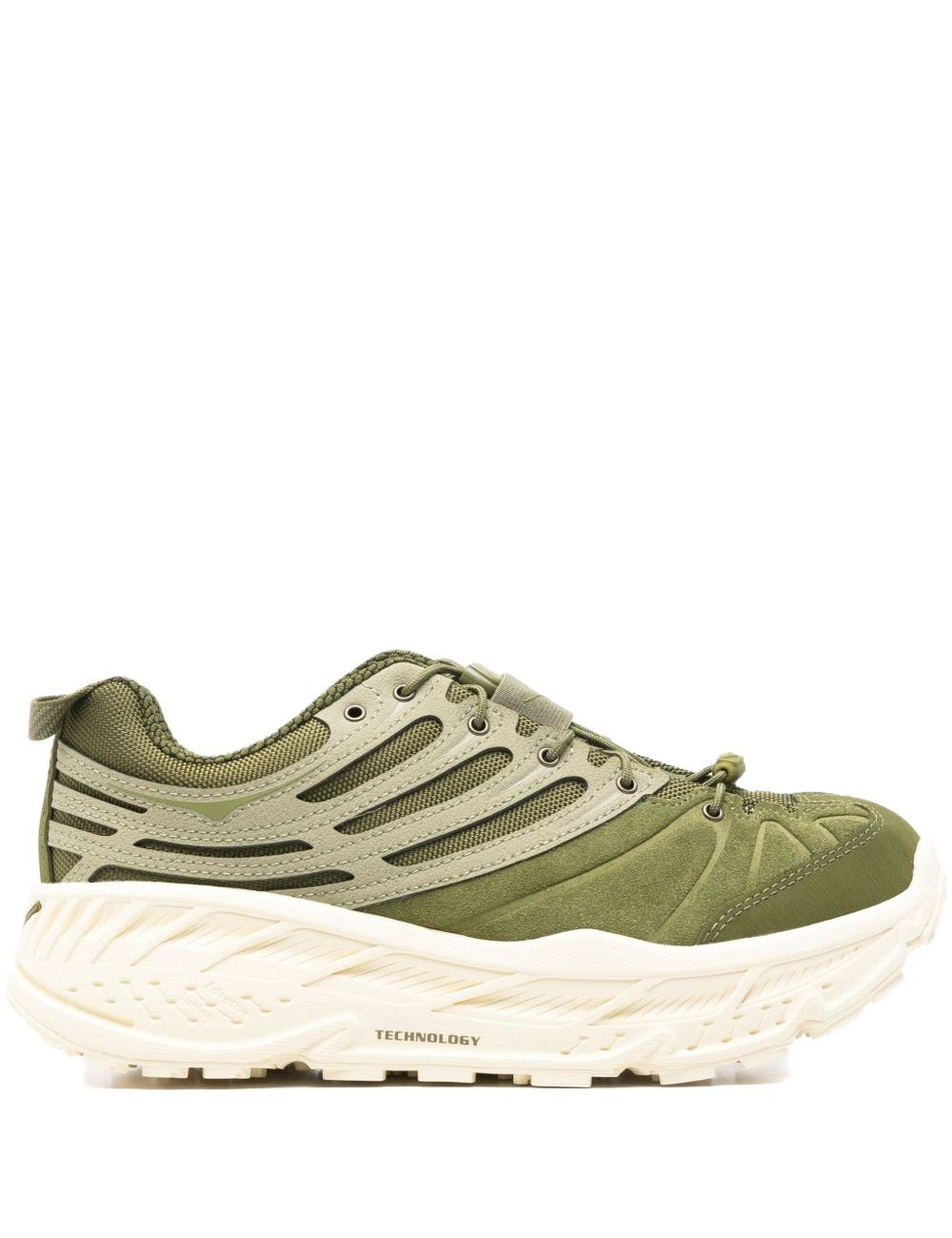 Sneakers con lacci in verde 