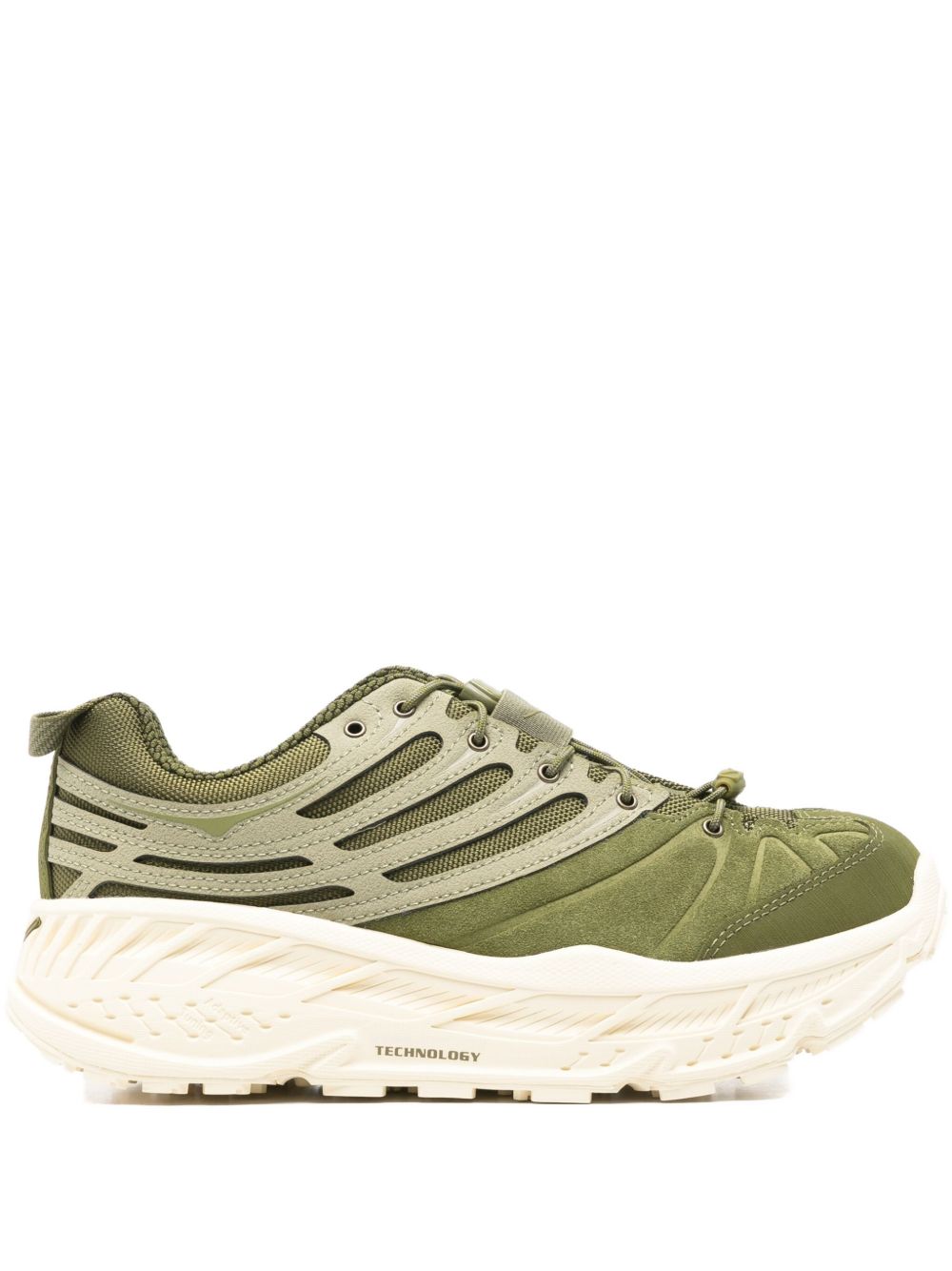 Sneakers con lacci in verde 