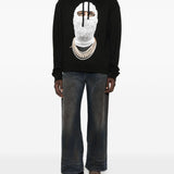 Felpa Future Mask in nero Ih nom uh nit - uomo 