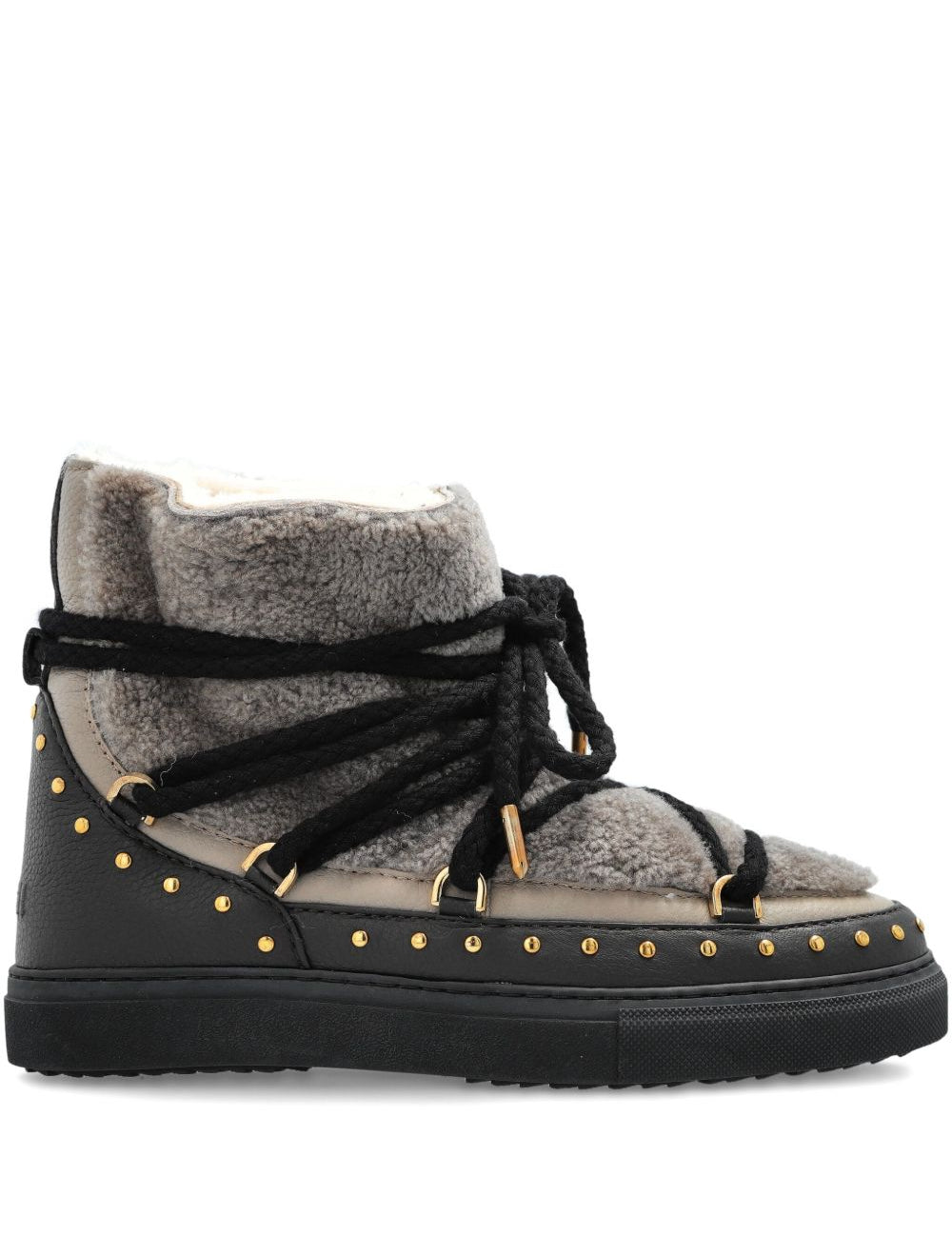 Stivali con lacci e borchie in grigio Inuikii - donna 
