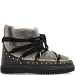 Stivali con lacci e borchie in grigio Inuikii - donna 
