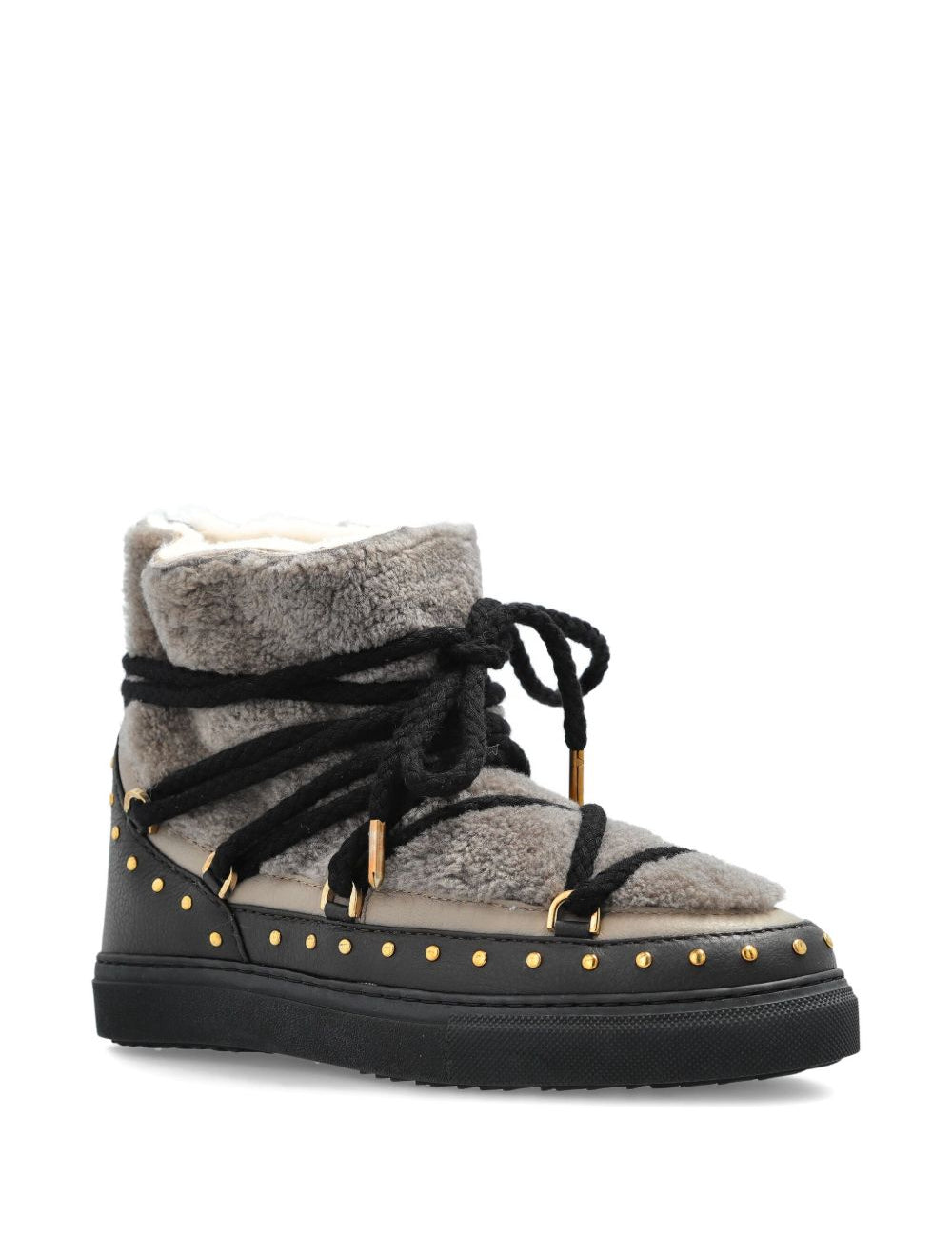Stivali con lacci e borchie in grigio Inuikii - donna 