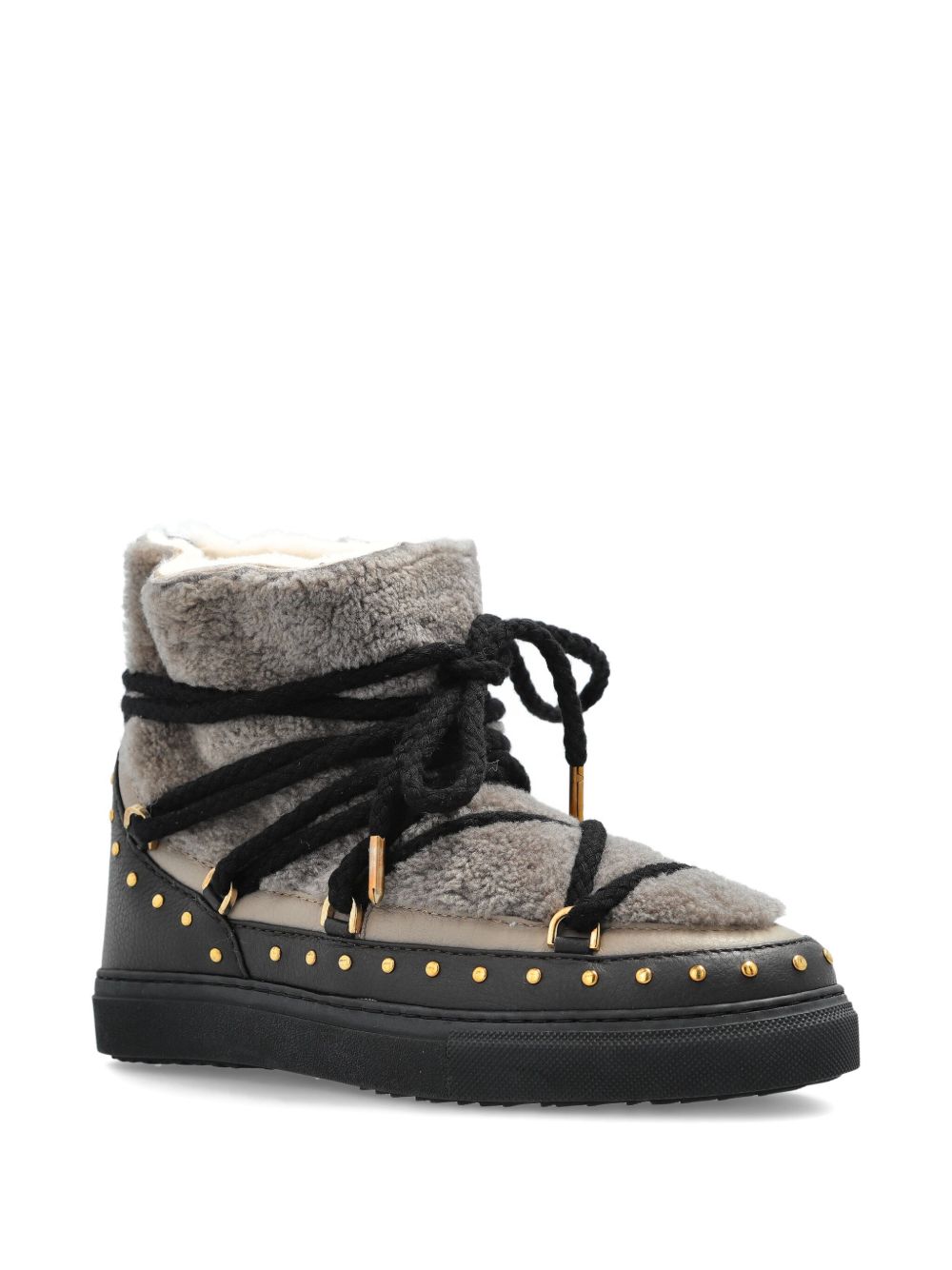 Stivali con lacci e borchie in grigio Inuikii - donna 