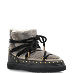 Stivali con lacci e borchie in grigio Inuikii - donna 