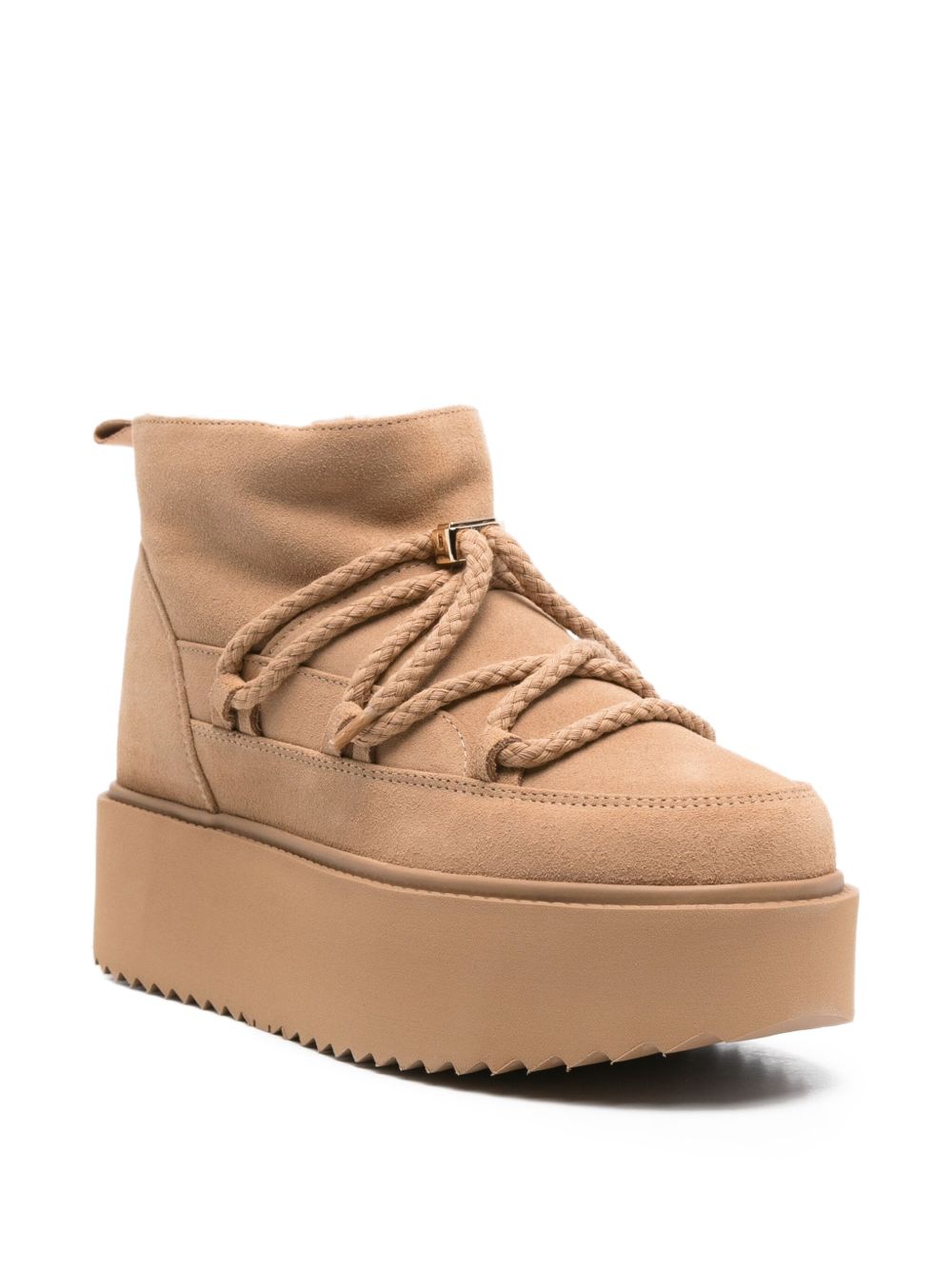Stivaletti con plateau in beige Inuikii - donna 