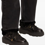 Stivaletti con plateau e lacci in nero Inuikii - donna 