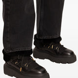 Stivaletti con plateau e lacci in nero Inuikii - donna 