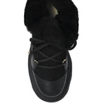 Stivaletti con plateau e lacci in nero Inuikii - donna 