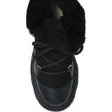 Stivaletti con plateau e lacci in nero Inuikii - donna 
