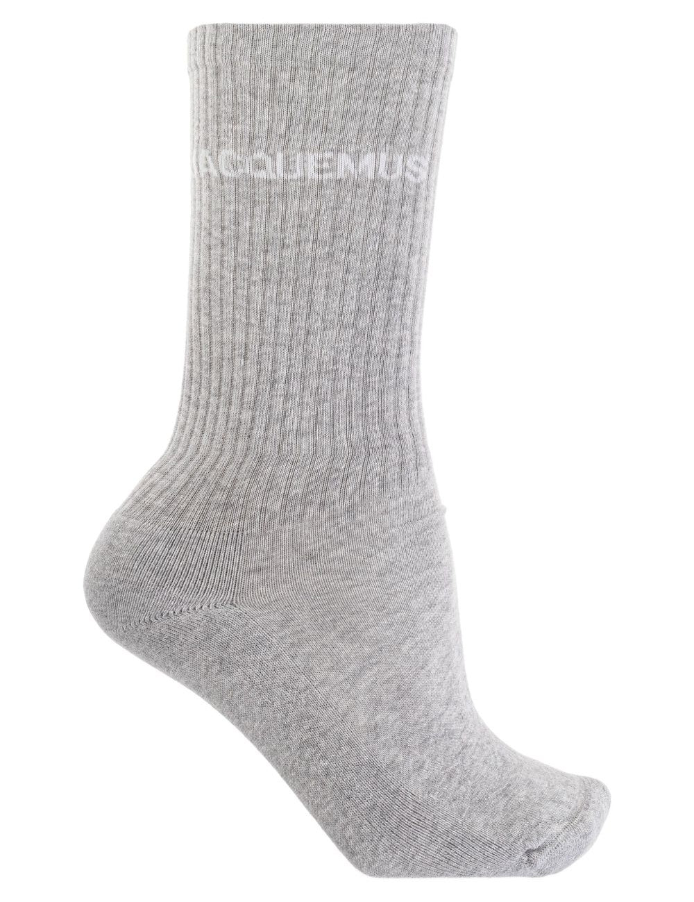 Calzini con ricamo in grigio Jacquemus - uomo 