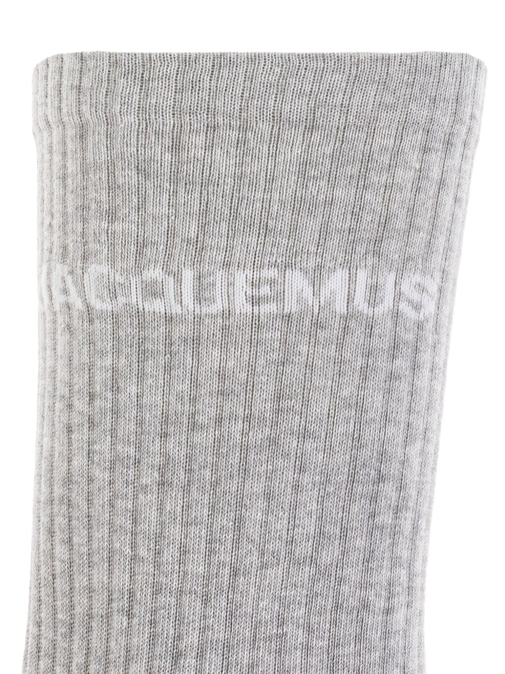 Calzini con ricamo in grigio Jacquemus - uomo 