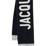Sciarpa con logo ricamatol echarpe jacquemus in blu Jacquemus - unisex 