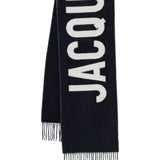 Sciarpa con logo ricamatol echarpe jacquemus in blu Jacquemus - unisex 