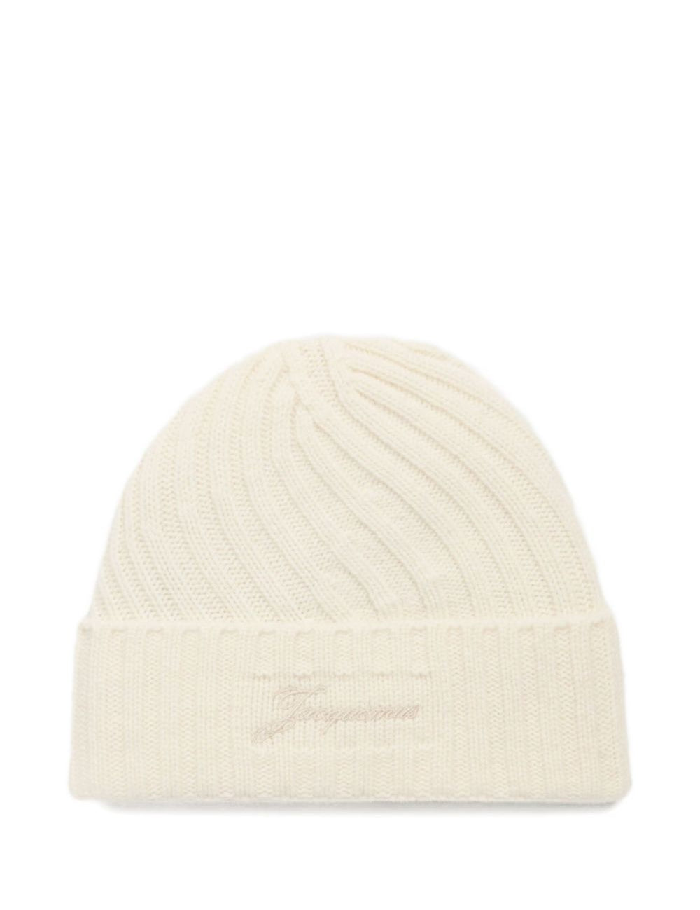 Berretto a costine in avorio Jacquemus - unisex 