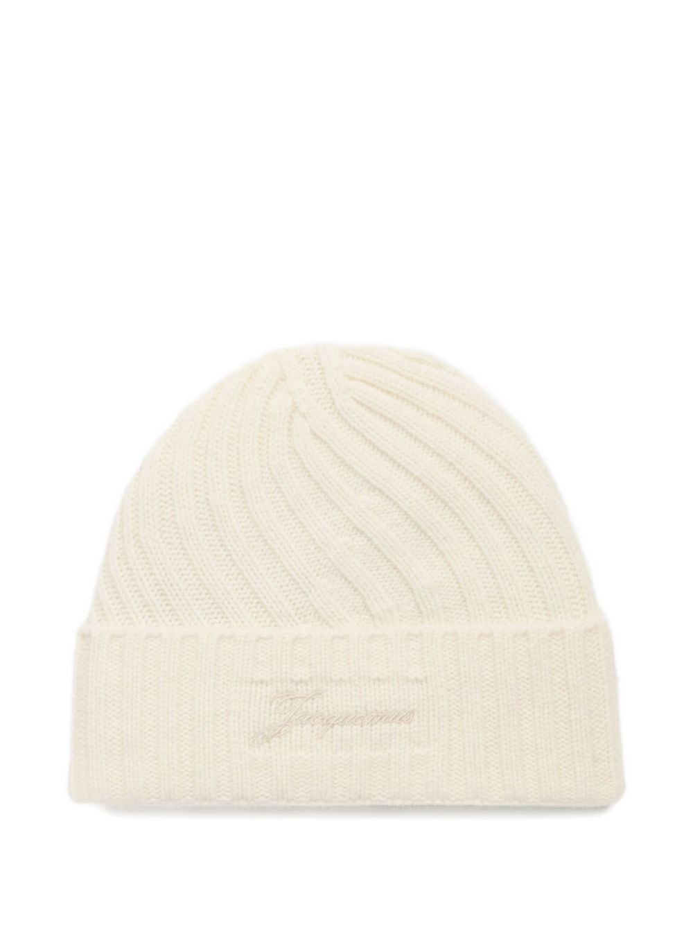 Berretto a costine in avorio Jacquemus - unisex 