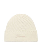 Berretto a costine in avorio Jacquemus - unisex 
