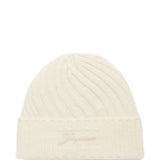 Berretto a costine in avorio Jacquemus - unisex 