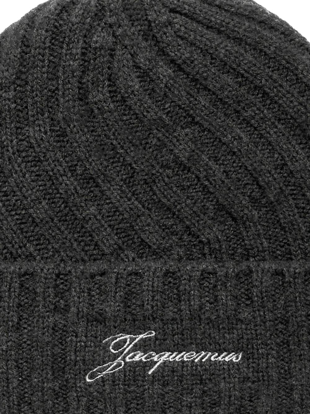 Berretto a costine in grigio Jacquemus - unisex 